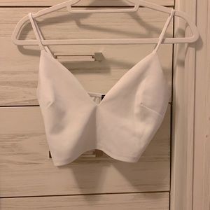 White Windsor crop top